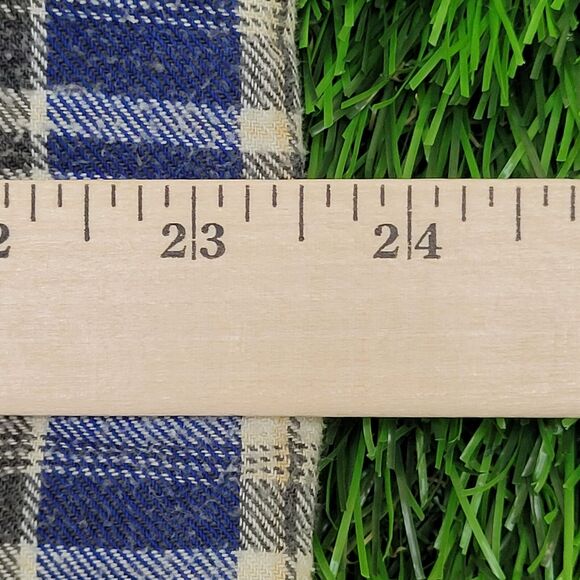 Vintage 90s Plaid Shacket Jacket Large 23x29 Blue - Picture 11 of 11